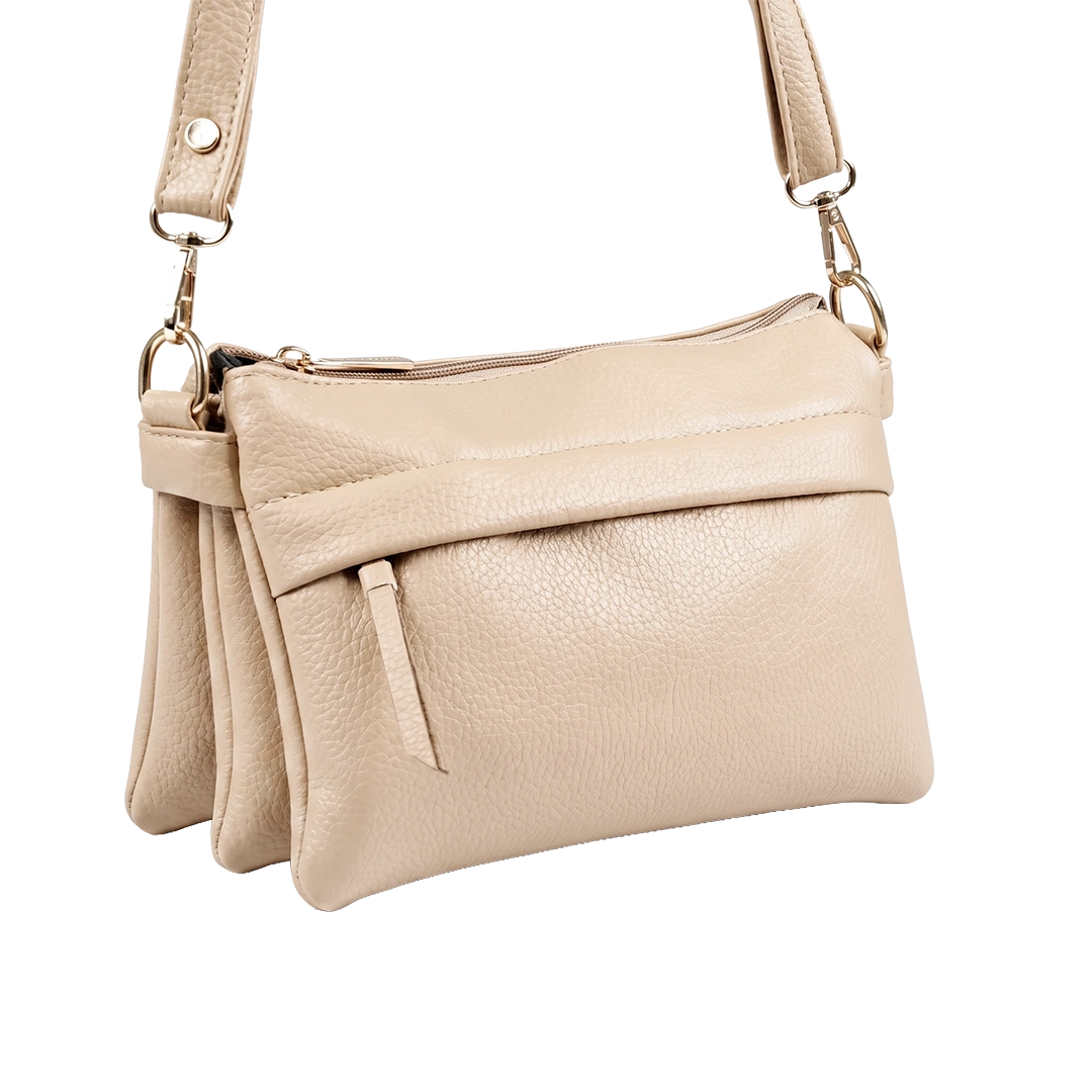 Jessica S101 Women's Crossbody Bag – Practical Medium Leather Bag