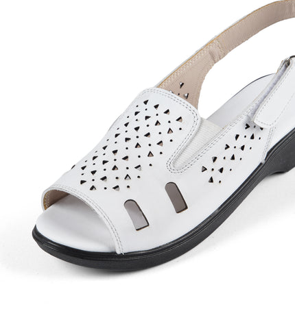 Jessica 9022 Women's Genuine Leather Sandals – Comfortable 3 cm Heel Walking Sandals