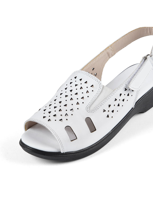 9022 Women's Genuine Leather Sandals – Comfortable 3 cm Heel Walking Sandals