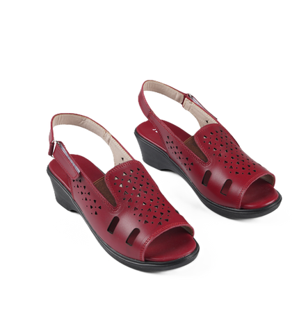 Jessica 9022 Women's Genuine Leather Sandals – Comfortable 3 cm Heel Walking Sandals
