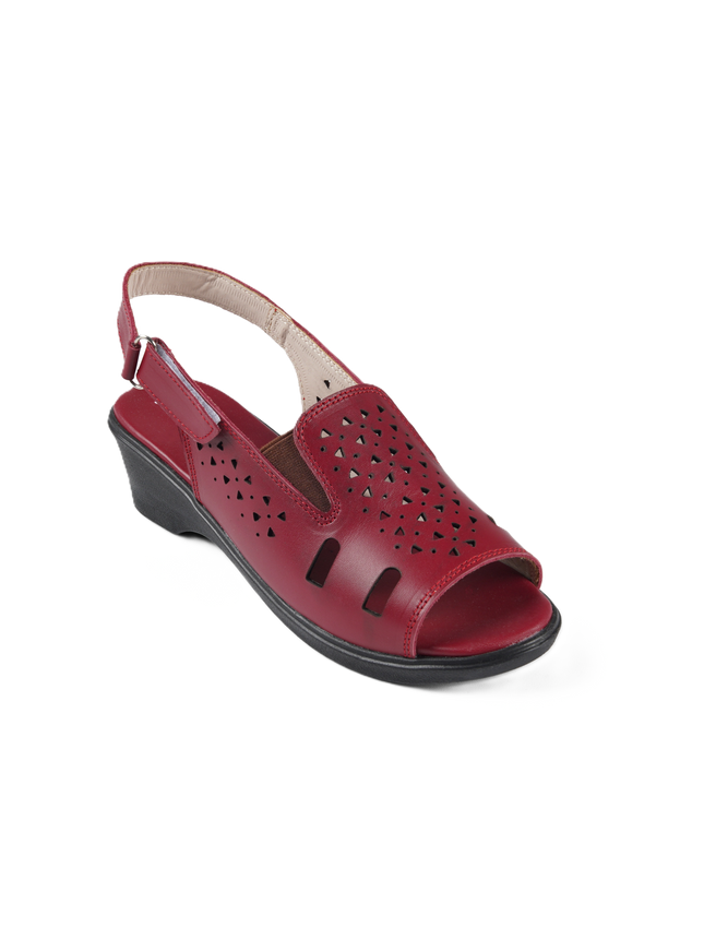 9022 Women's Genuine Leather Sandals – Comfortable 3 cm Heel Walking Sandals