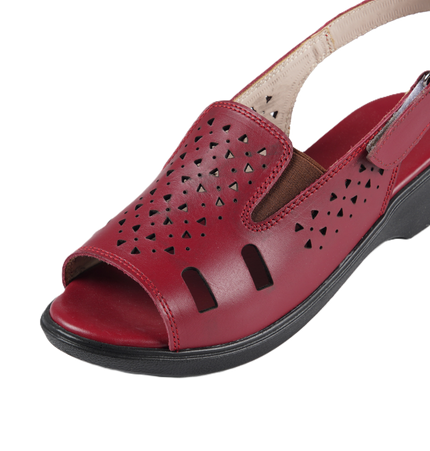 Jessica 9022 Women's Genuine Leather Sandals – Comfortable 3 cm Heel Walking Sandals