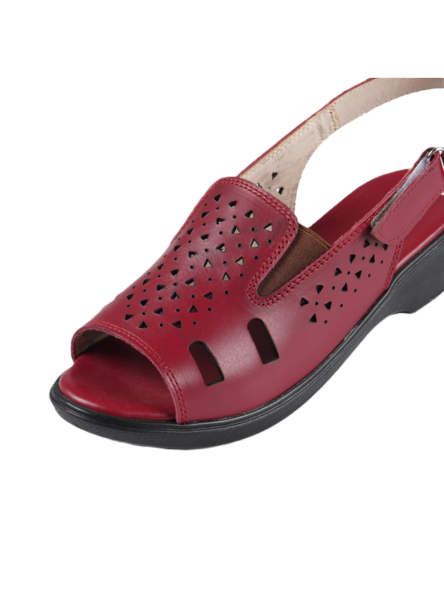 9022 Women's Genuine Leather Sandals – Comfortable 3 cm Heel Walking Sandals