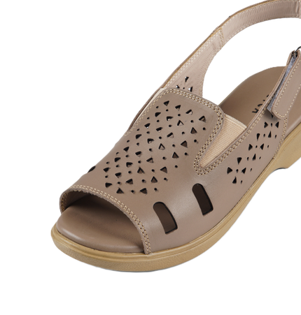 Jessica 9022 Women's Genuine Leather Sandals – Comfortable 3 cm Heel Walking Sandals