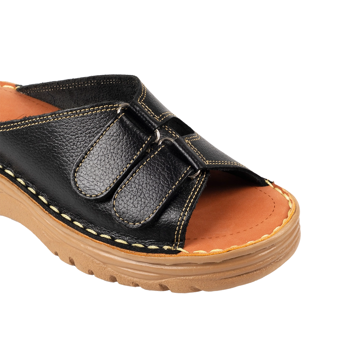 213 Women Genuine Leather Medical Clogs – Comfortable Orthopedic Walking Shoes