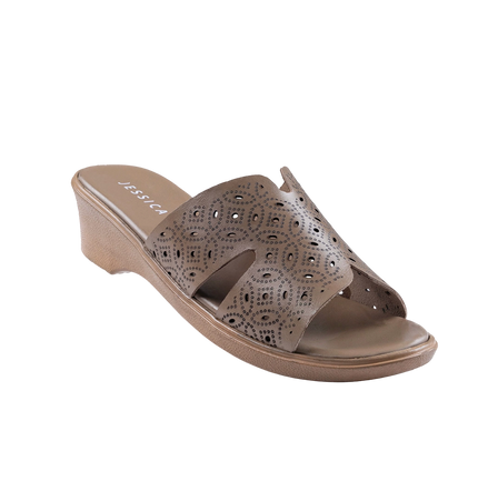 9070 Women Genuine Leather Sabot – Comfortable 3cm Heel Daily Shoes