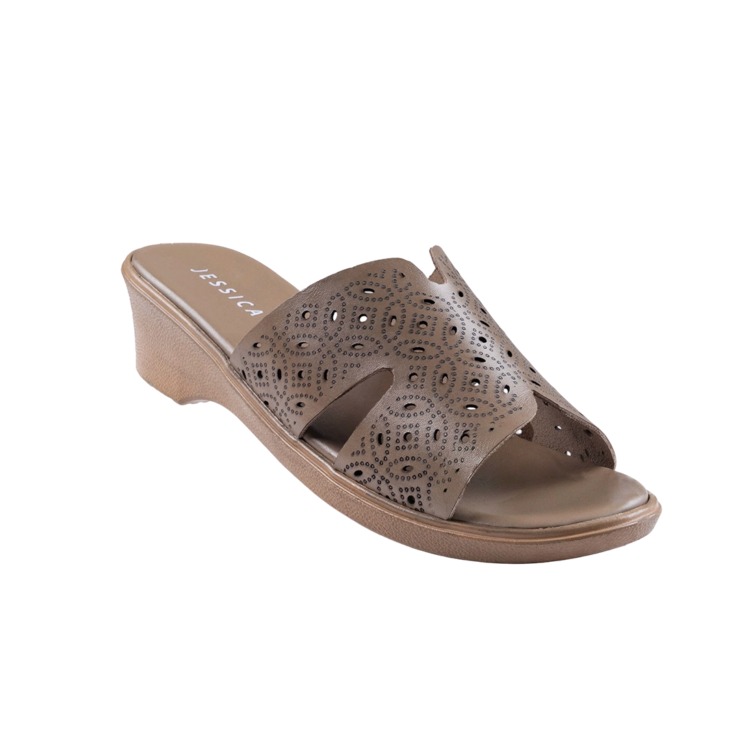 9070 Women Genuine Leather Sabot – Comfortable 3cm Heel Daily Shoes
