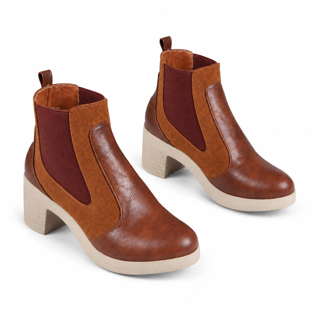 Jessica 3006 Women's Ankle Boots – Imported Leather & Suede, 5 cm Heel