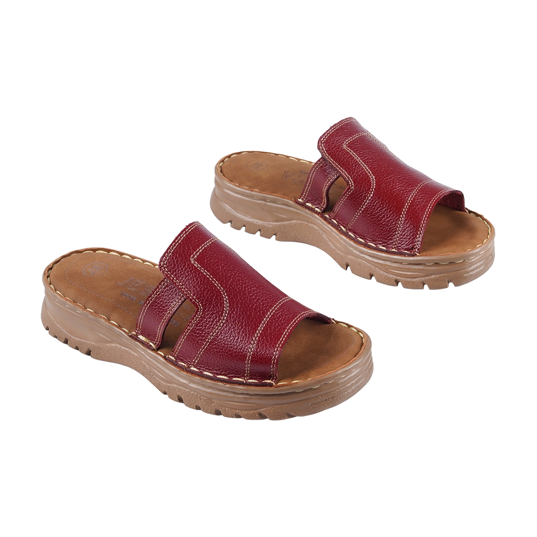 208 Women Genuine Leather Medical Clogs – Comfortable Orthopedic Walking Shoes