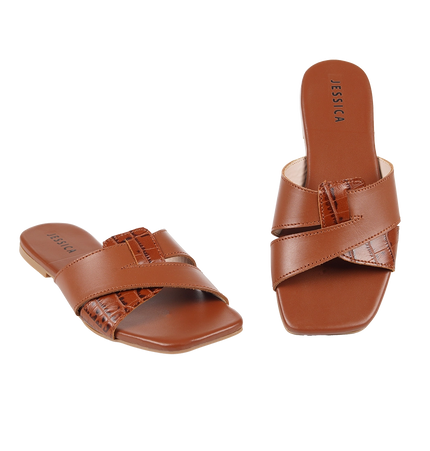 Jessica 9013 Women's Genuine Leather Clogs – Comfortable Walking Clogs with 1 cm Heel