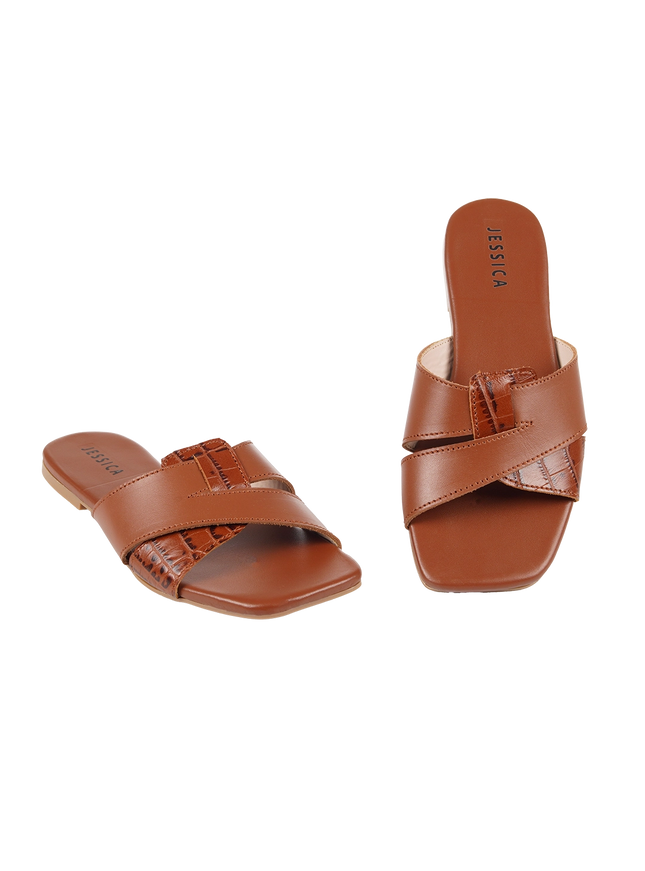 Jessica 9013 Women's Genuine Leather Clogs – Comfortable Walking Clogs with 1 cm Heel