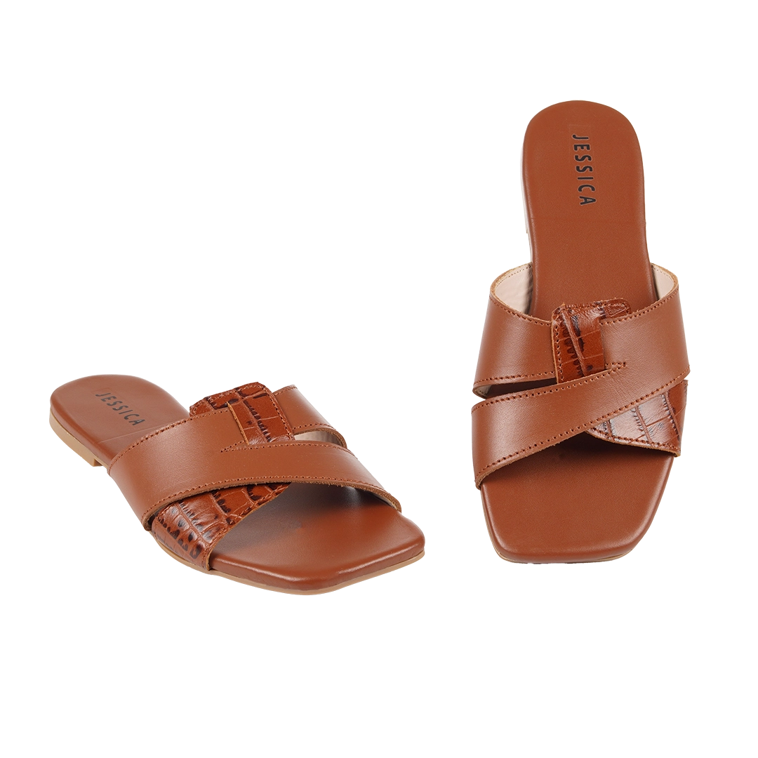 Jessica 9013 Women's Genuine Leather Clogs – Comfortable Walking Clogs with 1 cm Heel