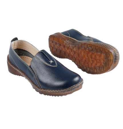 1012 Women Genuine Leather Orthopedic Shoes – Comfortable Wide Fit Walking Shoes