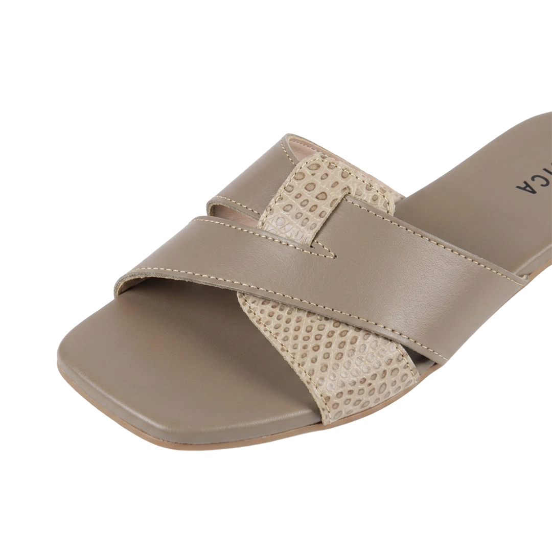 Jessica 9013 Women's Genuine Leather Clogs – Comfortable Walking Clogs with 1 cm Heel