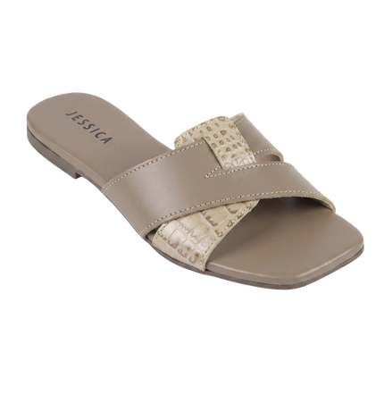 Jessica 9013 Women's Genuine Leather Clogs – Comfortable Walking Clogs with 1 cm Heel