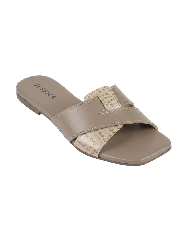 Jessica 9013 Women's Genuine Leather Clogs – Comfortable Walking Clogs with 1 cm Heel