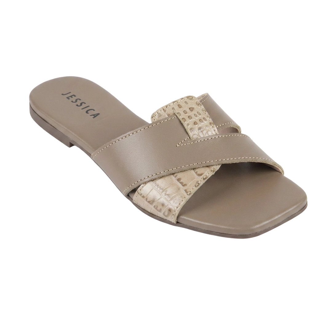 Jessica 9013 Women's Genuine Leather Clogs – Comfortable Walking Clogs with 1 cm Heel