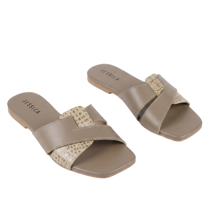 Jessica 9013 Women's Genuine Leather Clogs – Comfortable Walking Clogs with 1 cm Heel