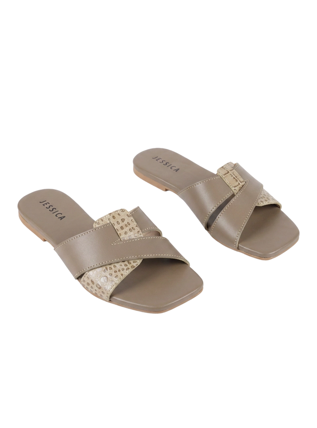 Jessica 9013 Women's Genuine Leather Clogs – Comfortable Walking Clogs with 1 cm Heel