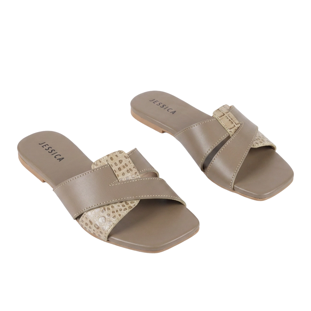 Jessica 9013 Women's Genuine Leather Clogs – Comfortable Walking Clogs with 1 cm Heel