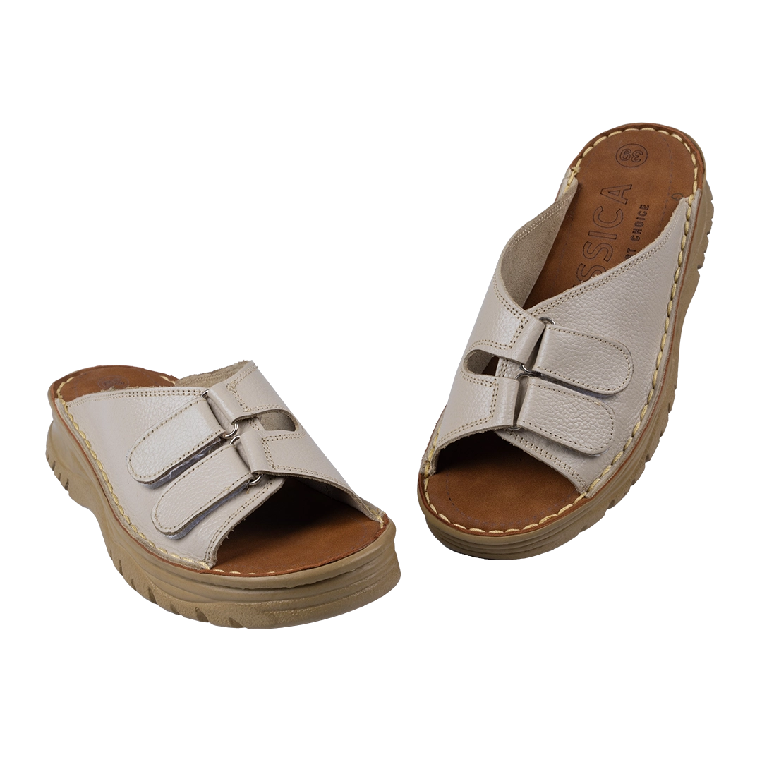 213 Women Genuine Leather Medical Clogs – Comfortable Orthopedic Walking Shoes