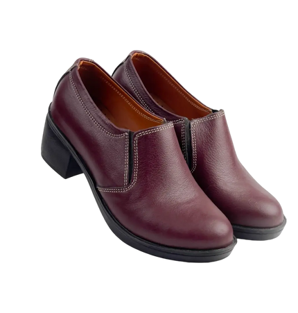 Code 307 Women's shoes with natural leather heels