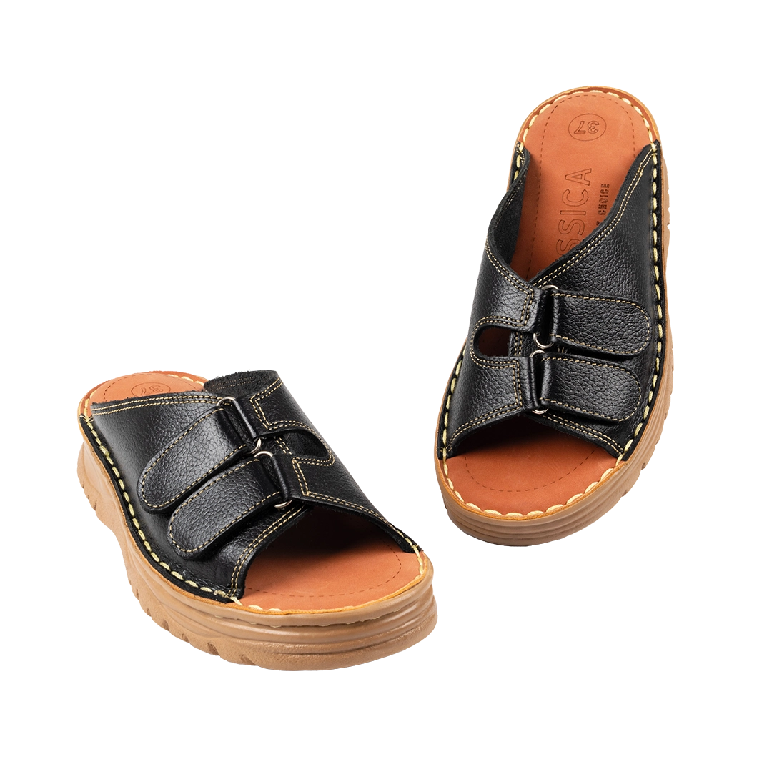 213 Women Genuine Leather Medical Clogs – Comfortable Orthopedic Walking Shoes