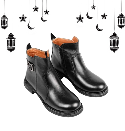 كود ٥٣٧ حذاء هاف بوت من الجلد الطبيعي