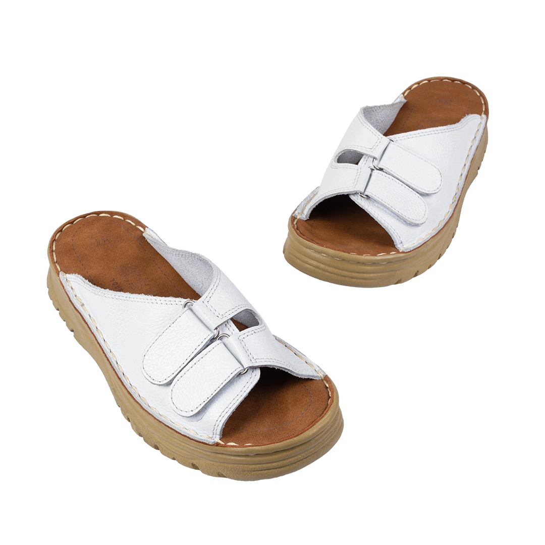213 Women Genuine Leather Medical Clogs – Comfortable Orthopedic Walking Shoes
