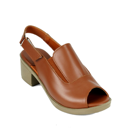 Code 309 Women's Sandal with Natural Leather Heel