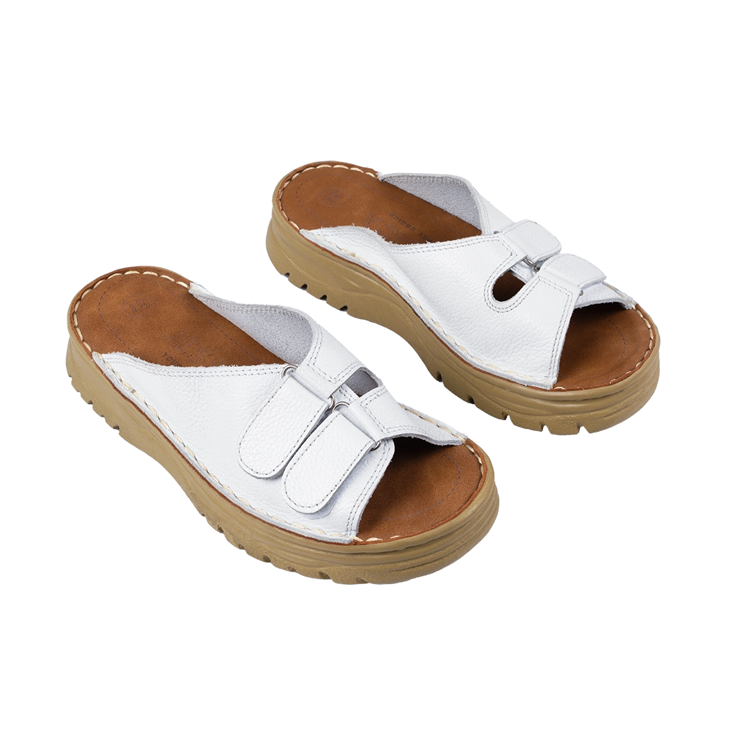 213 Women Genuine Leather Medical Clogs – Comfortable Orthopedic Walking Shoes