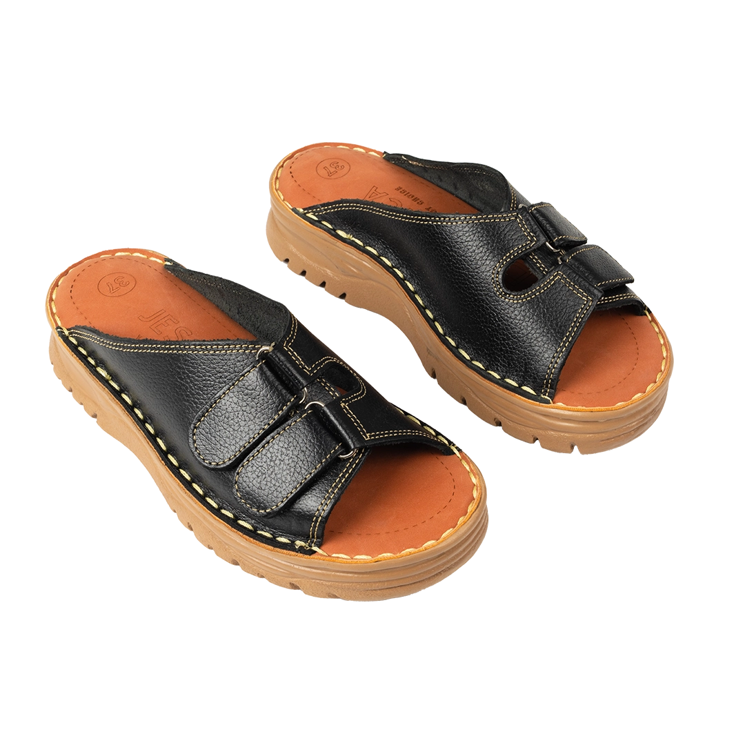 213 Women Genuine Leather Medical Clogs – Comfortable Orthopedic Walking Shoes