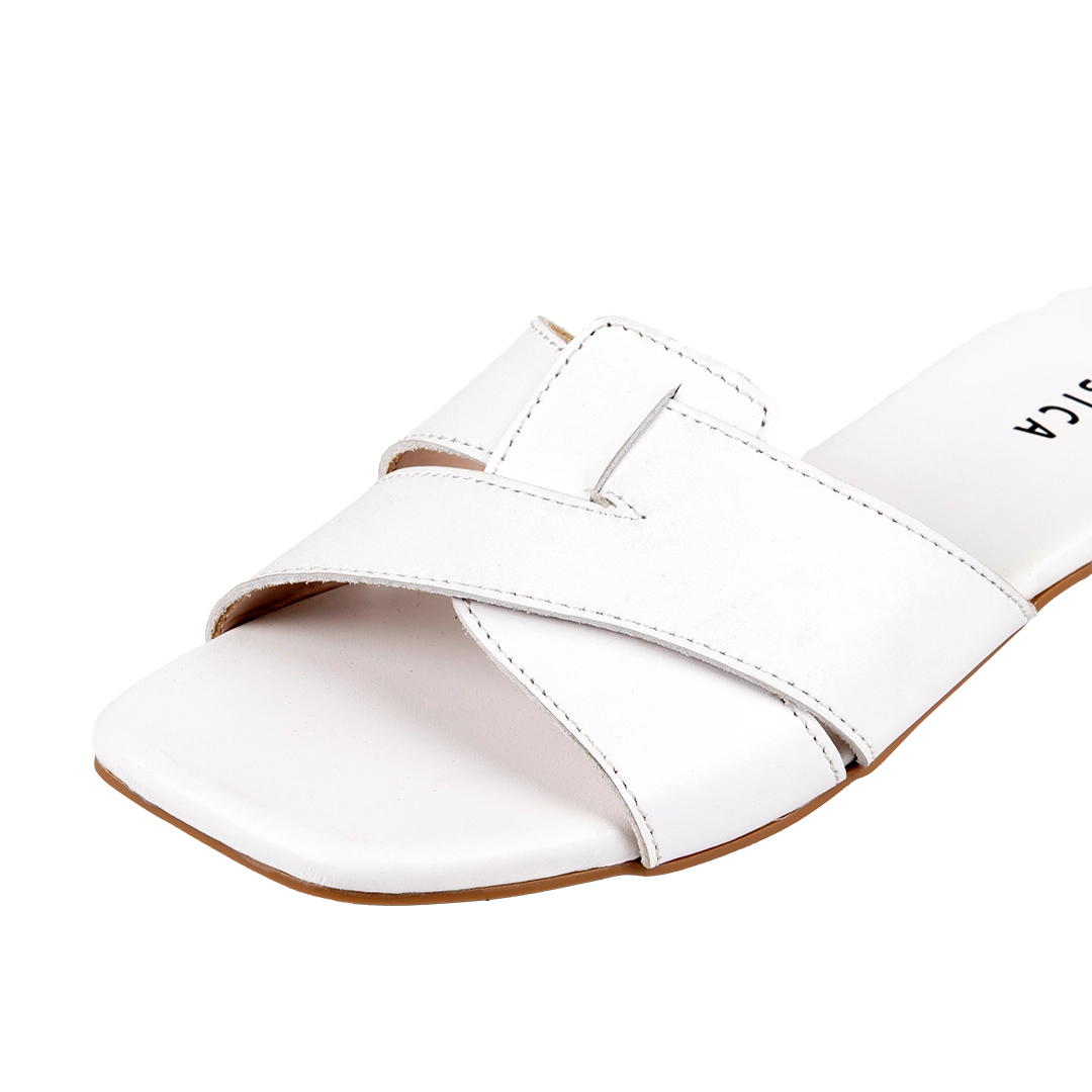 Jessica 9013 Women's Genuine Leather Clogs – Comfortable Walking Clogs with 1 cm Heel