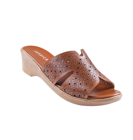 9070 Women Genuine Leather Sabot – Comfortable 3cm Heel Daily Shoes