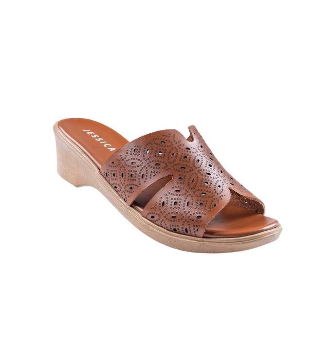 سابو حريمي جلد طبيعي مريح للمشي بكعب 3 سم موديل 9070 – شوز يومي 
