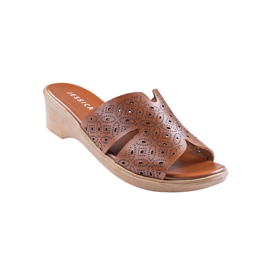 9070 Women Genuine Leather Sabot – Comfortable 3cm Heel Daily Shoes