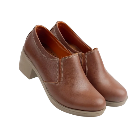 Code 307 Women's shoes with natural leather heels