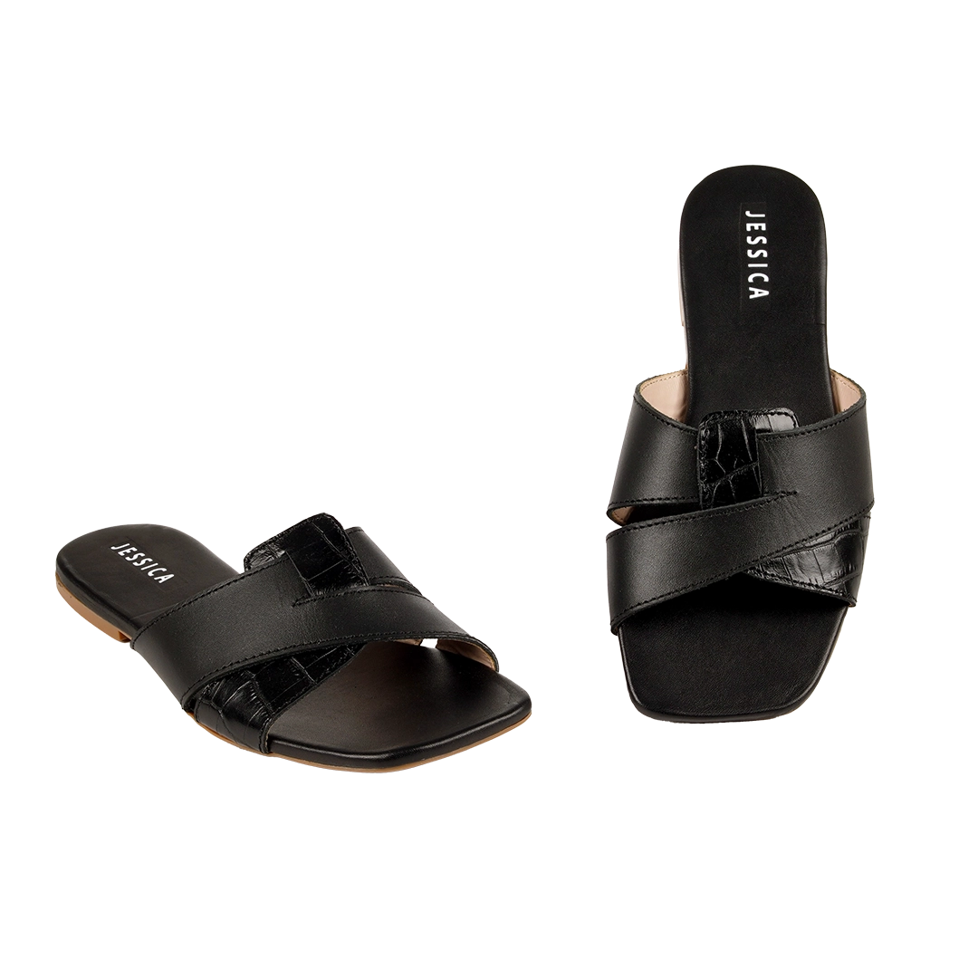 Jessica 9013 Women's Genuine Leather Clogs – Comfortable Walking Clogs with 1 cm Heel