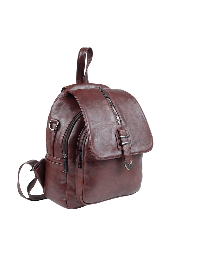 Model 633 Women Backpack with Shoulder Handle – Practical Imported Leather Bag