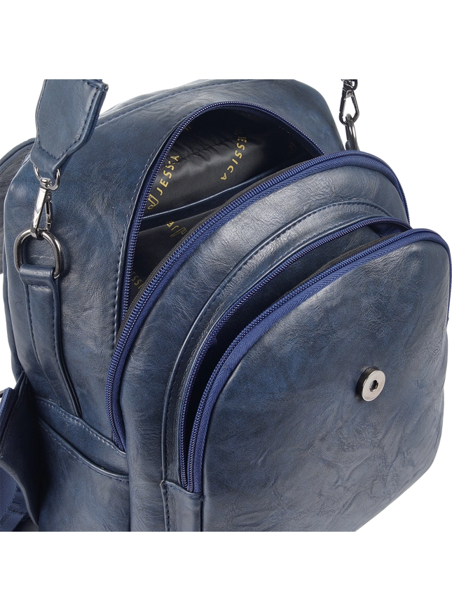 Model 633 Women Backpack with Shoulder Handle – Practical Imported Leather Bag
