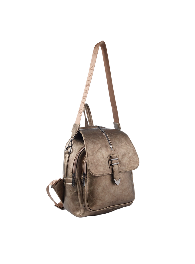 Model 633 Women Backpack with Shoulder Handle – Practical Imported Leather Bag