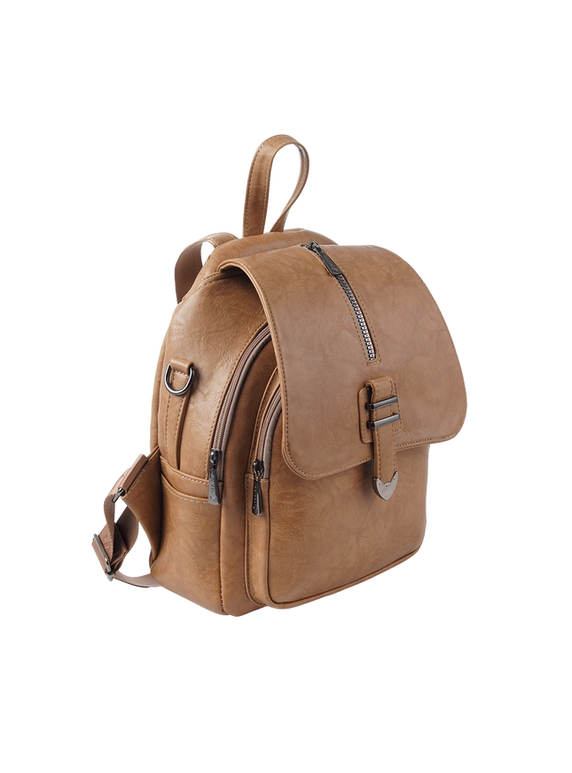 Model 633 Women Backpack with Shoulder Handle – Practical Imported Leather Bag