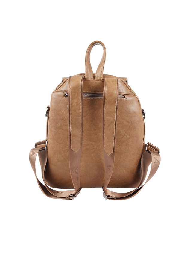 Model 633 Women Backpack with Shoulder Handle – Practical Imported Leather Bag