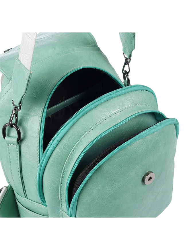 Model 633 Women Backpack with Shoulder Handle – Practical Imported Leather Bag