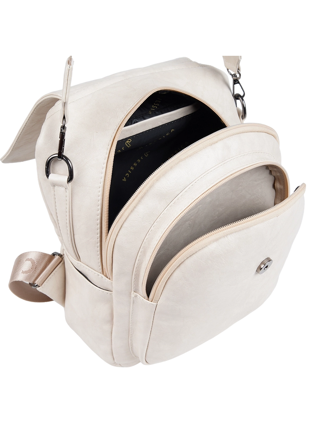 Model 633 Women Backpack with Shoulder Handle – Practical Imported Leather Bag