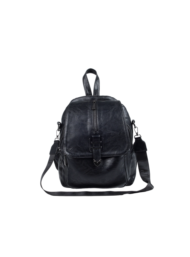 Model 633 Women Backpack with Shoulder Handle – Practical Imported Leather Bag