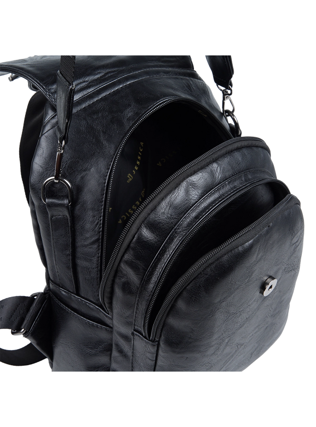 Model 633 Women Backpack with Shoulder Handle – Practical Imported Leather Bag