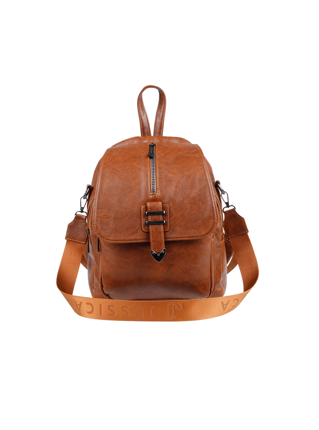 Model 633 Women Backpack with Shoulder Handle – Practical Imported Leather Bag