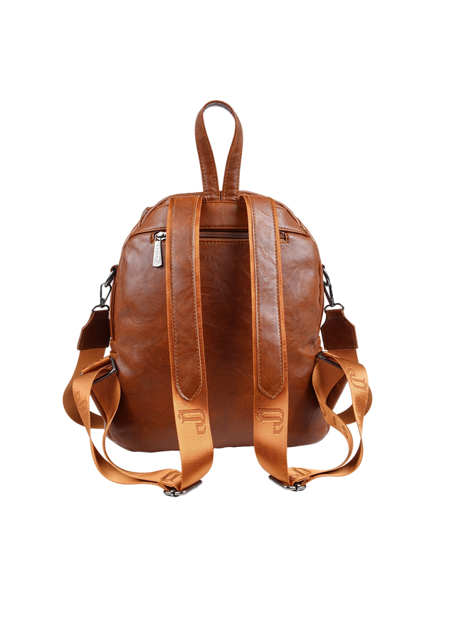 Model 633 Women Backpack with Shoulder Handle – Practical Imported Leather Bag