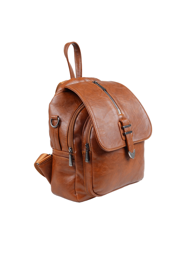 Model 633 Women Backpack with Shoulder Handle – Practical Imported Leather Bag